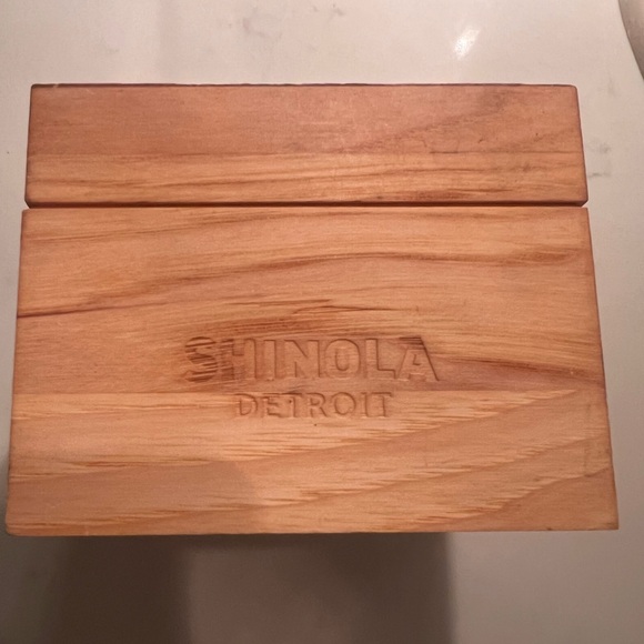 SHINOLA Leather The Runwell Mindnight 47mm Case Sub-Dial DPVD Rose Gold Watch